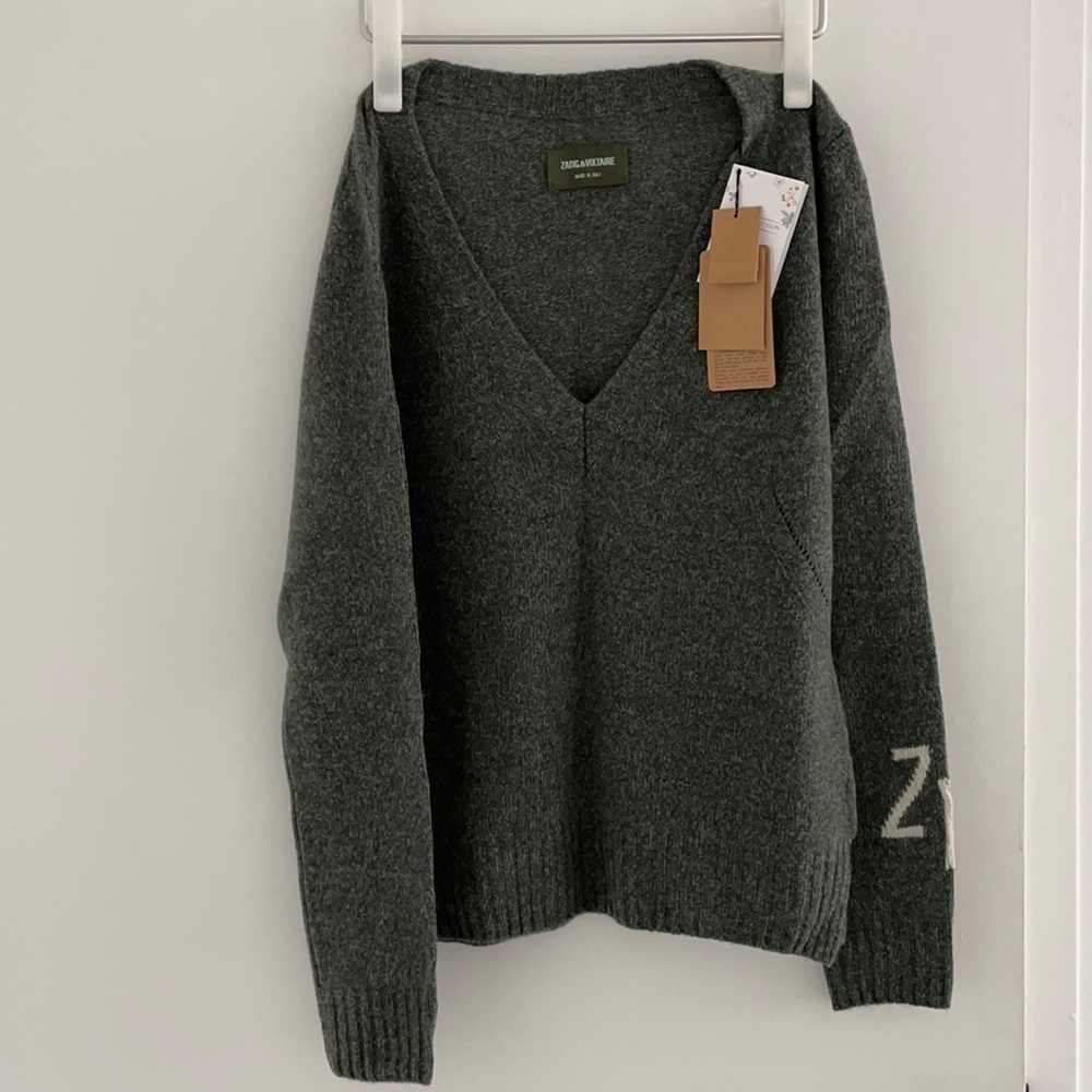 Cashmere Zadig&Voltaire Green Sweater - WITH TAGS